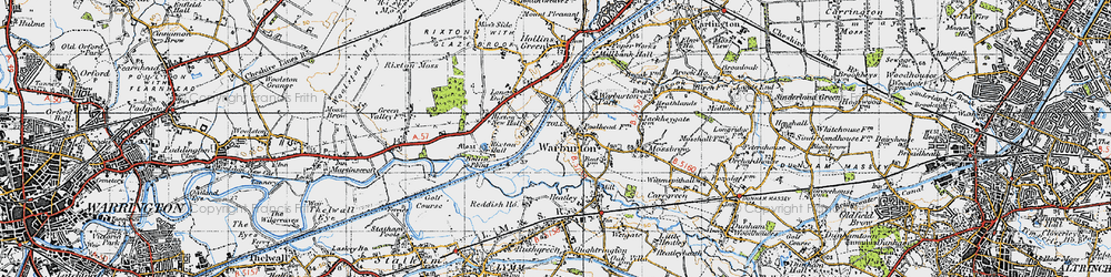 Old map of Warburton in 1947
