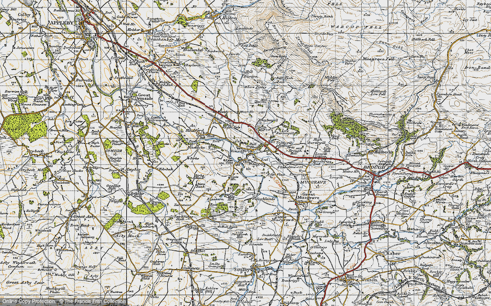 Old Map of Warcop, 1947 in 1947