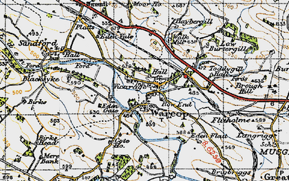 Old map of Warcop in 1947