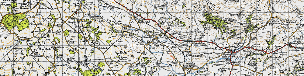 Old map of Warcop in 1947