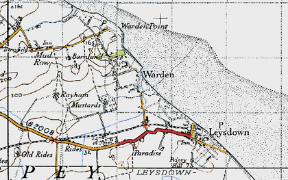 Old map of Warden in 1946