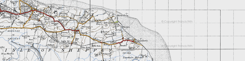 Old map of Warden in 1946