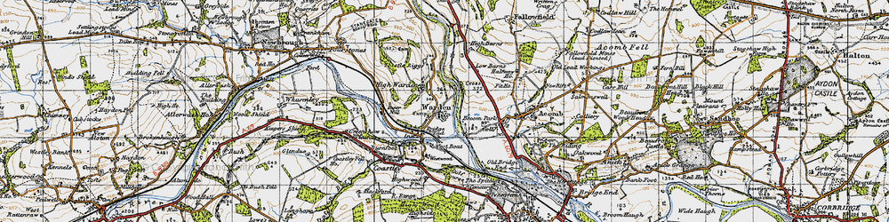 Old map of Warden in 1947