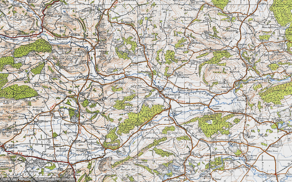 Old Map of Warden, 1947 in 1947