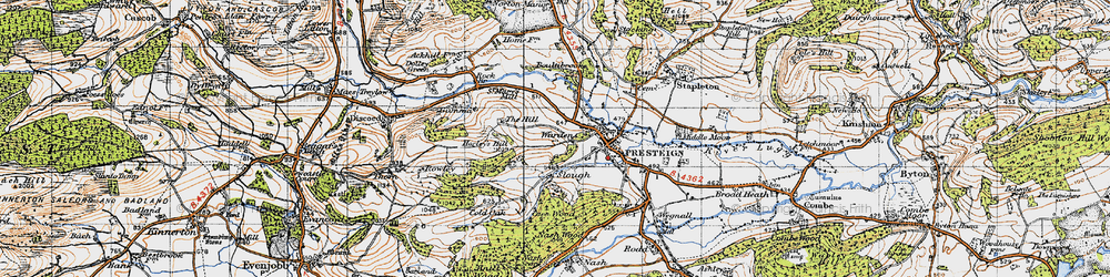 Old map of Warden in 1947