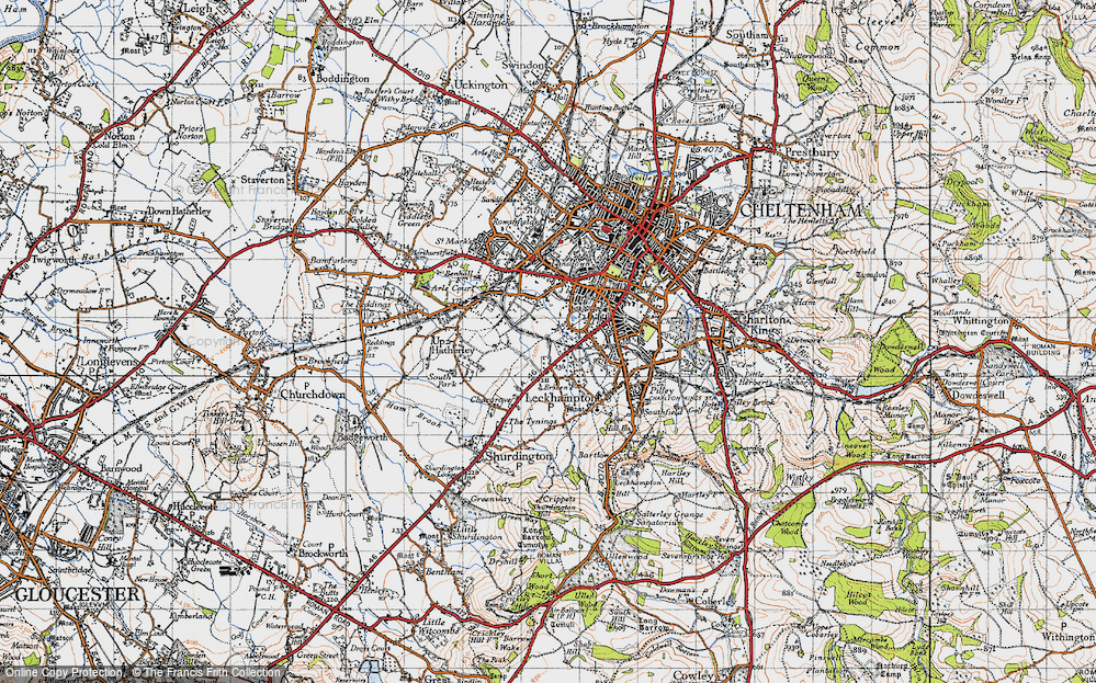 Old Map of Warden Hill, 1946 in 1946