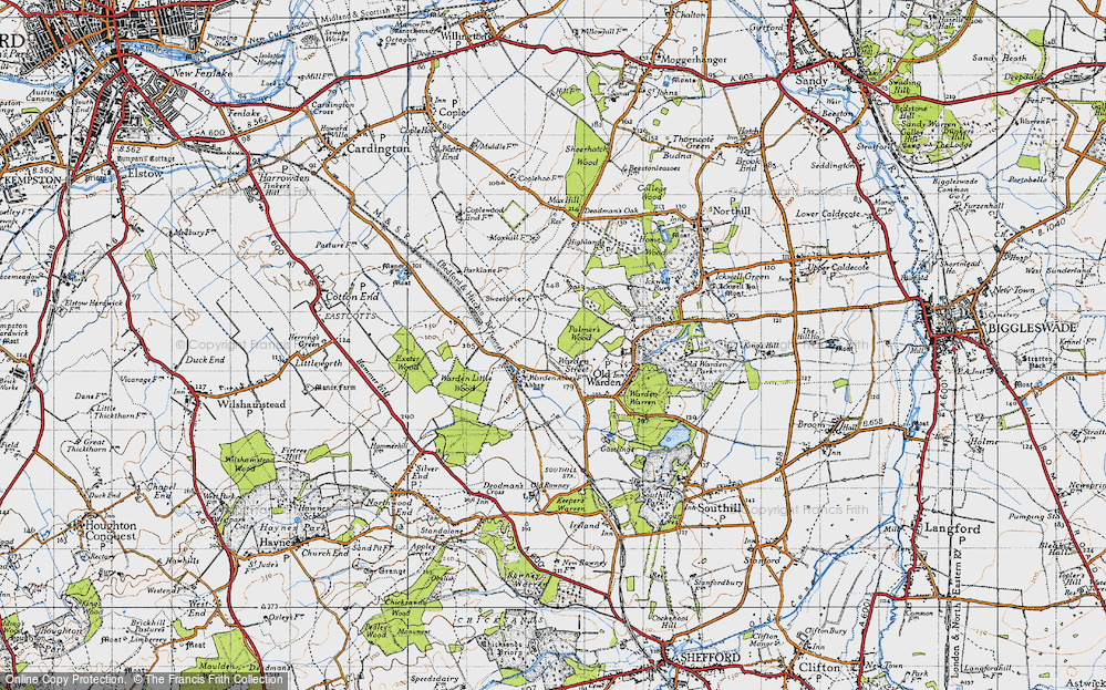 Old Map of Warden Street, 1946 in 1946