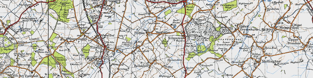 Old map of Wardhedges in 1946