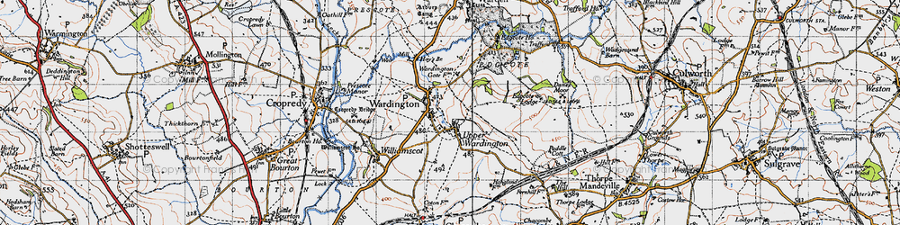Old map of Wardington in 1946