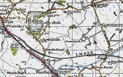 Old map of Wardle Bank in 1947