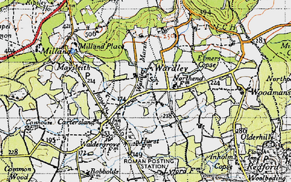 Old map of Wardley in 1940