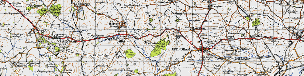 Old map of Allexton Wood in 1946