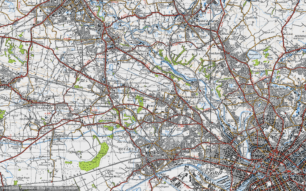 Old Map of Wardley, 1947 in 1947