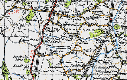Old map of Wardsend in 1947