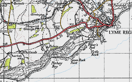 Old map of Ware in 1945