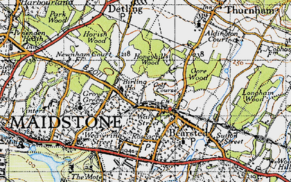 Old map of Ware Street in 1946