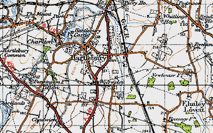 Old map of Waresley in 1947