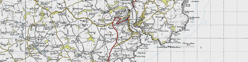 Old map of Warfleet in 1946