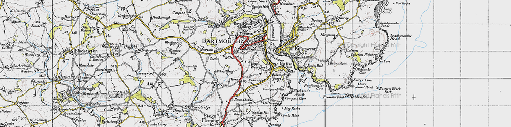 Old map of Compass Cove in 1946