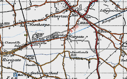 Old map of Wargate in 1946