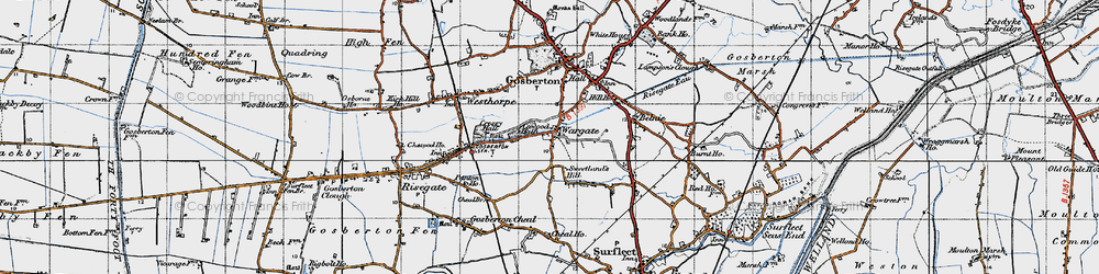 Old map of Wargate in 1946