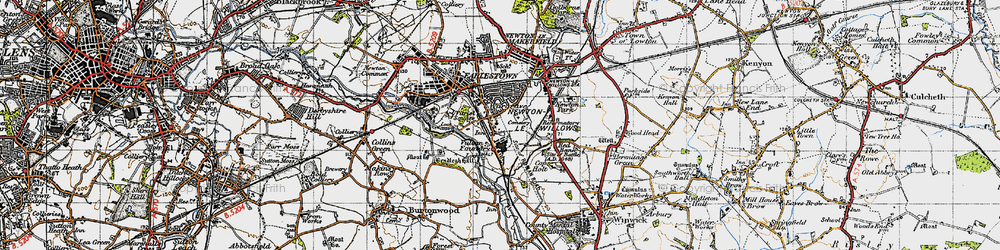 Old map of Wargrave in 1947