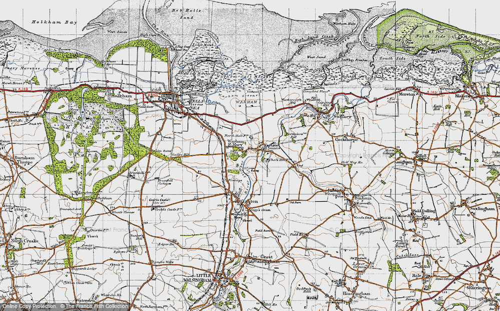 Old Map of Warham, 1946 in 1946