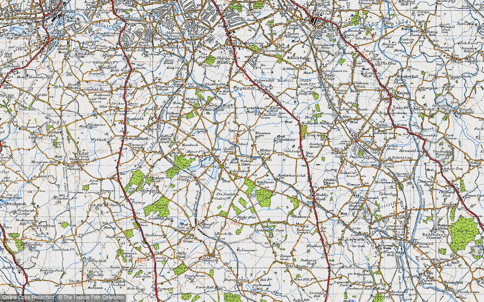 Old Map of Waring's Green, 1947 in 1947