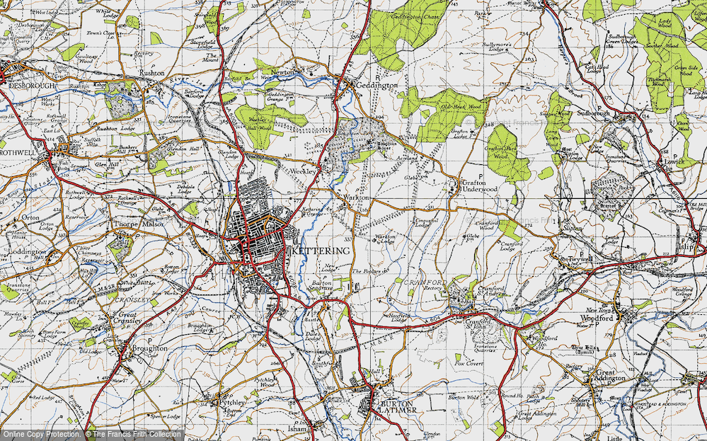 Old Map of Warkton, 1946 in 1946