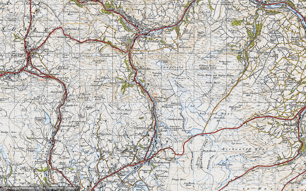 Old Map of Warland, 1947 in 1947