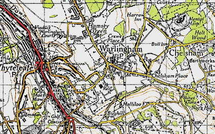Old map of Warlingham in 1946