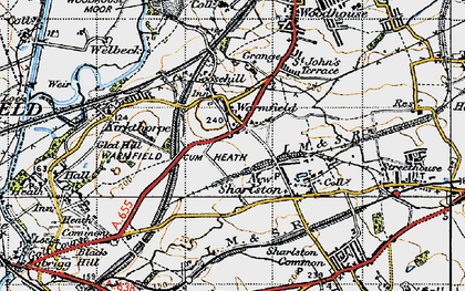 Old map of Warmfield in 1947