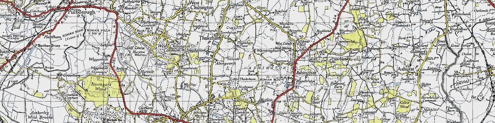 Old map of Warminghurst in 1940