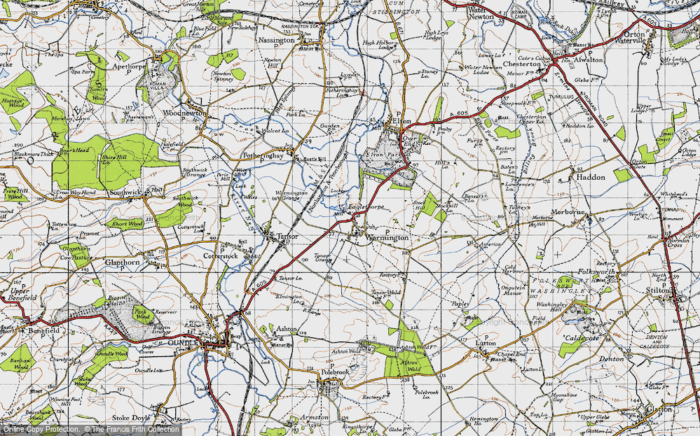 Old Map of Warmington, 1946 in 1946