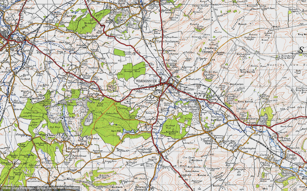 Old Map of Warminster Common, 1946 in 1946