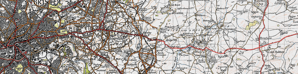 Old map of Warmley in 1946