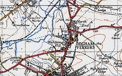 Old map of Warmonds Hill in 1946