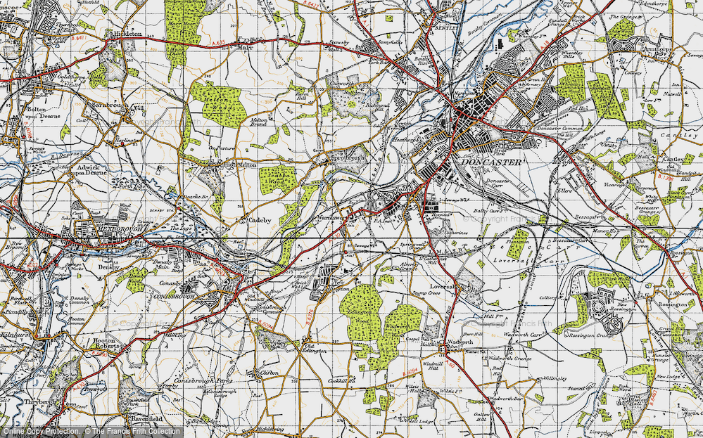 Old Map of Warmsworth, 1947 in 1947