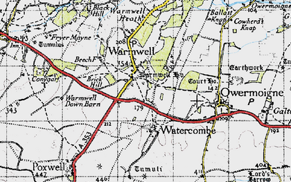 Old map of Warmwell in 1946