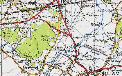 Old map of Bartley Heath in 1940