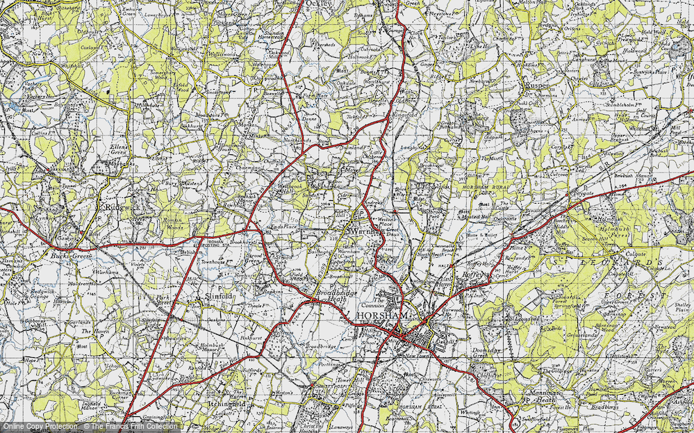 Old Map of Warnham, 1940 in 1940
