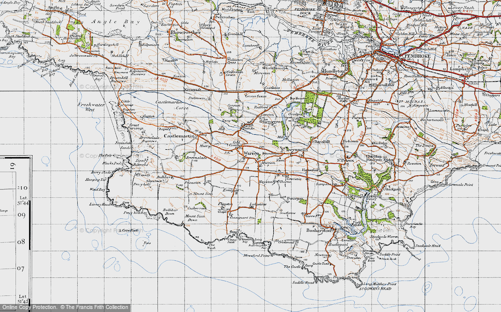 Old Map of Warren, 1946 in 1946