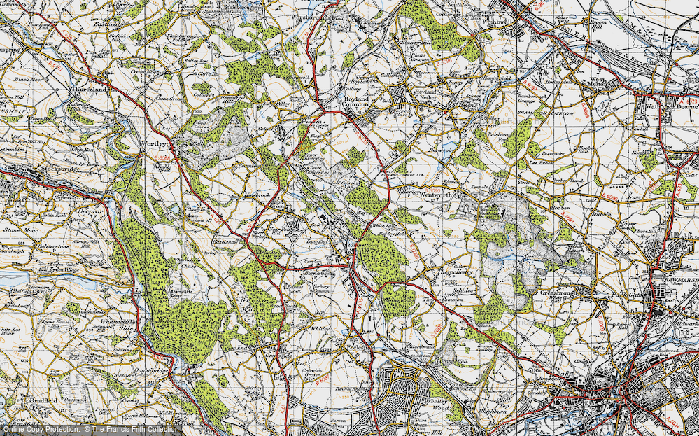 Old Map of Warren, 1947 in 1947