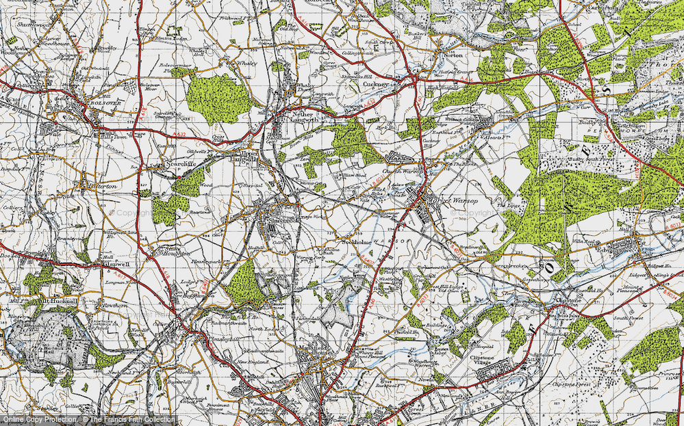 Old Map of Warsop Vale, 1947 in 1947