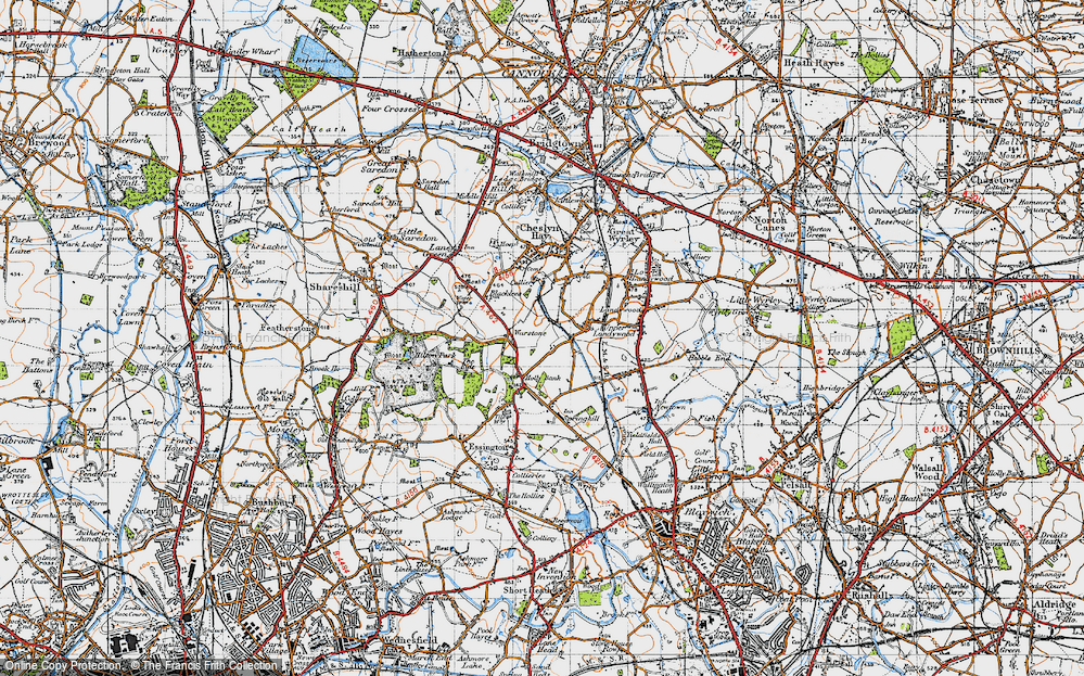 Old Map of Warstone, 1946 in 1946