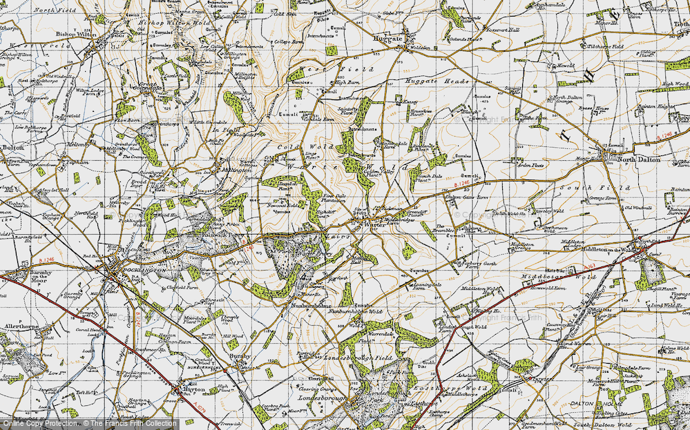 Old Map of Historic Map covering Blanch Dale Plantn in 1947