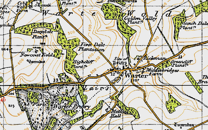 Old map of Warter in 1947