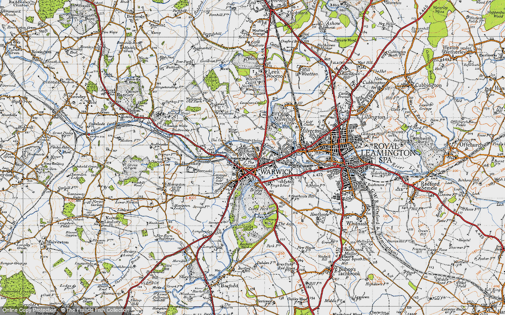 Old Map of Warwick, 1947 in 1947