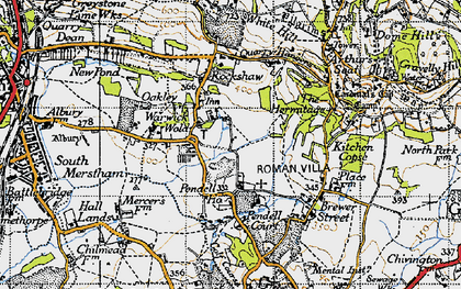 Old map of White Hill in 1946