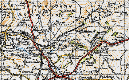 Old map of Wash in 1947